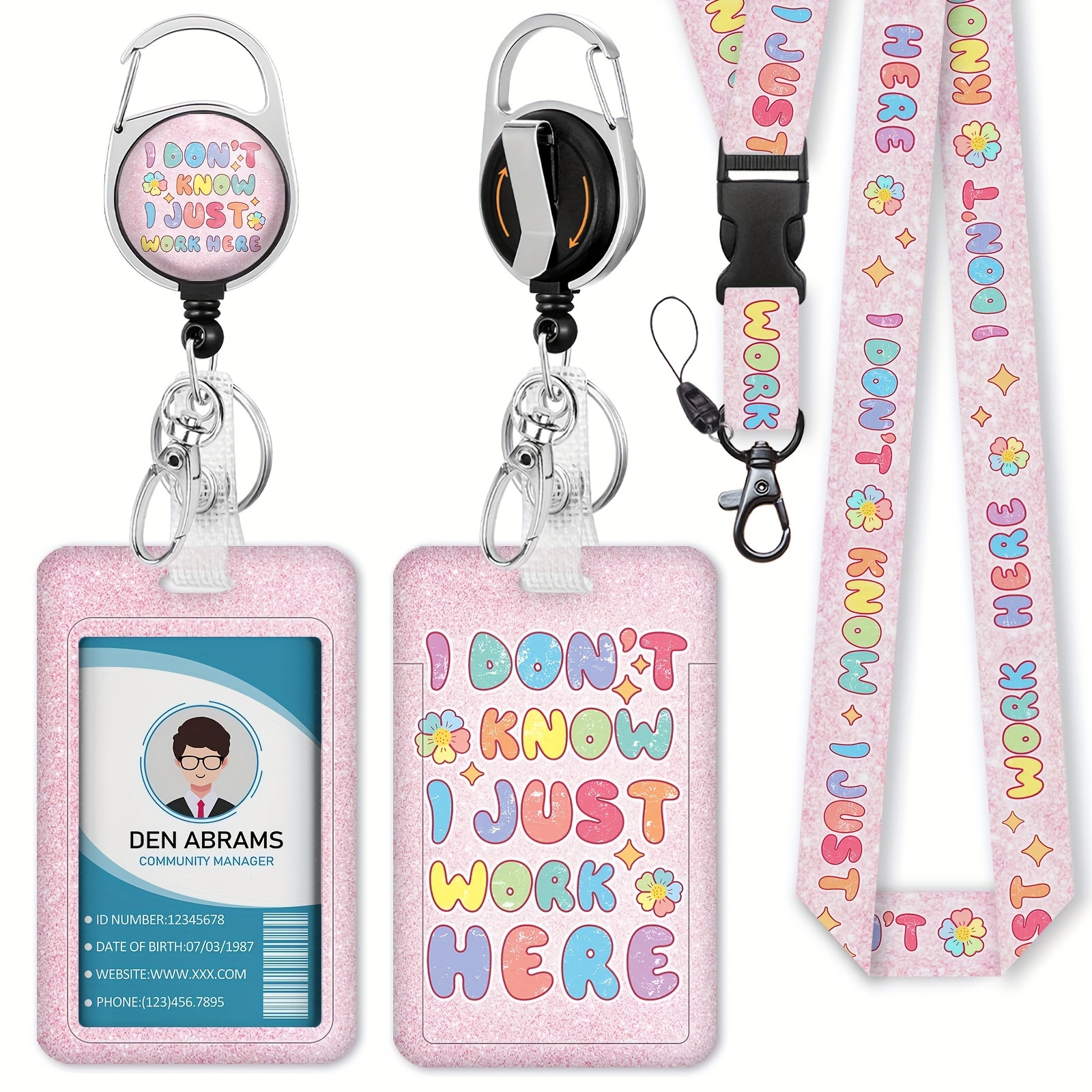 Hot Portable Badge Holder Practical ID Card Badge Holder Doctor Nurse Clip Badge  Reel Clip Retractable Keychain 07 