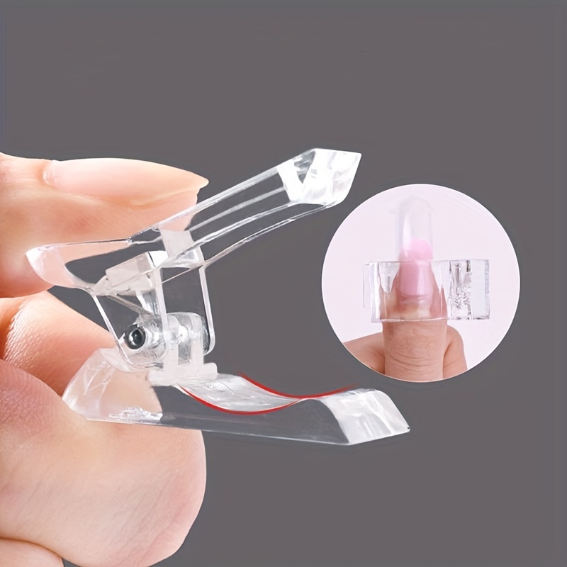 Nail Tips Clips for Quick Building Polygel Nail Forms Transparent Finger  Extension Nail Tips Clip for Finger Nail Extension DIY Manicure Nail Art  Tool