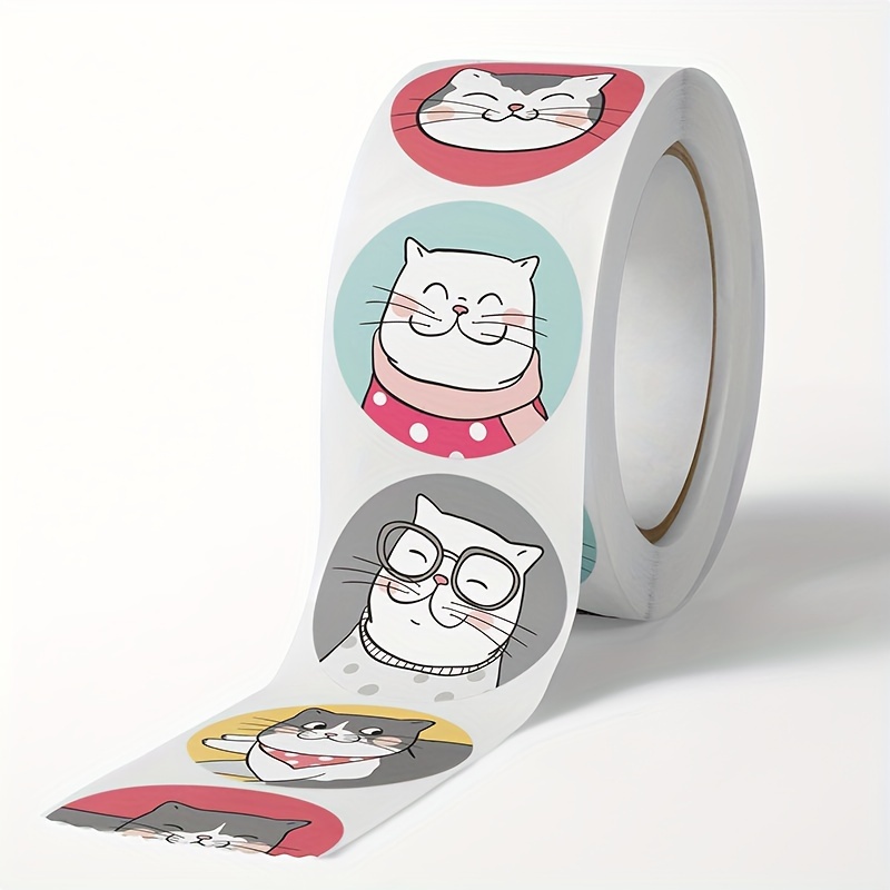 Stickers Cute Cat Journal Album Items Decoration Sealing - Temu