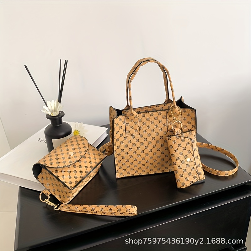 Vintage Pattern Fashionable 3pcs Shoulder Crossbody Bag Set