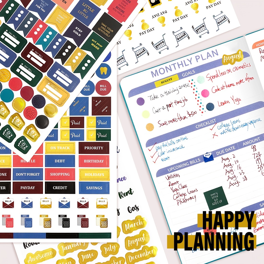 The Happy Planner Sticker Pack for Calendars, Journals and