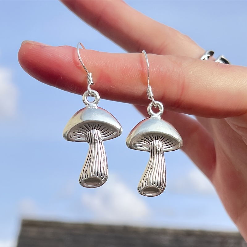 1 Paire De Boucles D'oreilles Pendantes Rétro En Forme De Champignon Pour  Hommes Pour Une Utilisation Quotidienne - Temu France