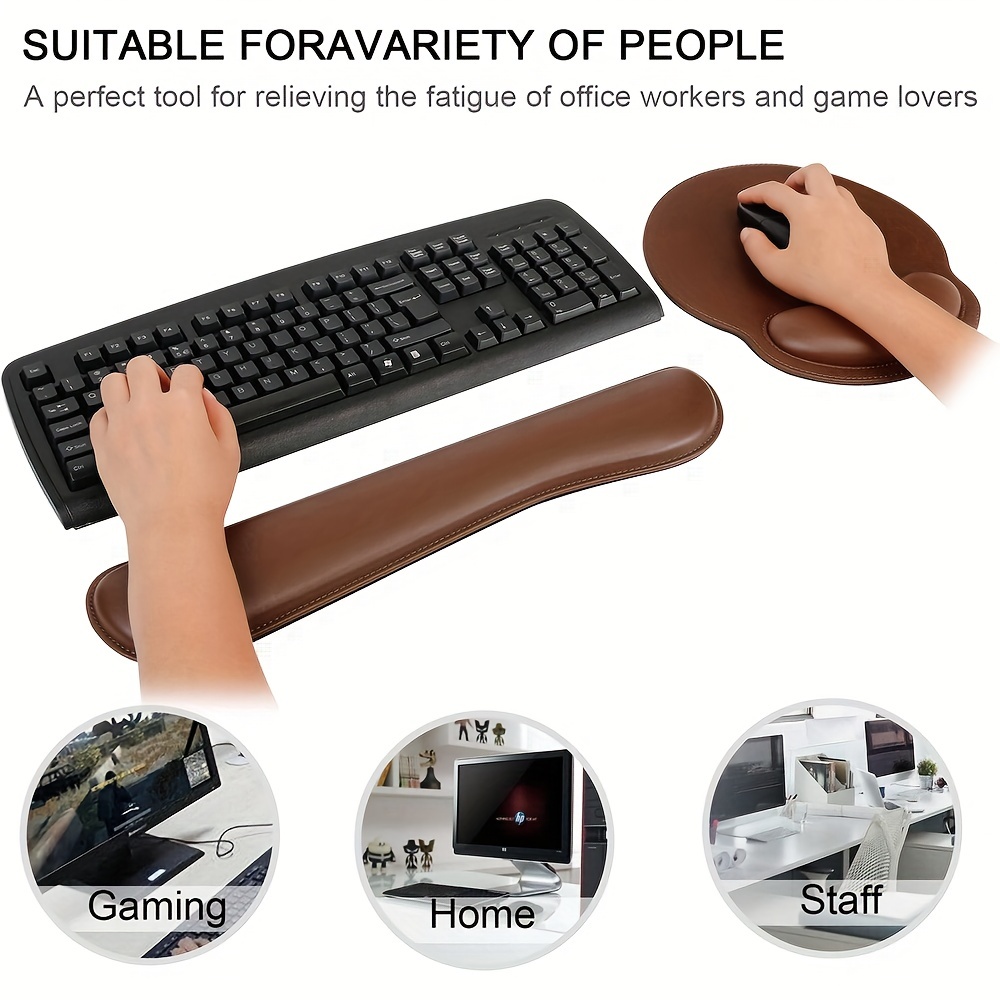 Tappetino per mouse ergonomico e poggiapolsi per tastiera, bracciolo per  computer