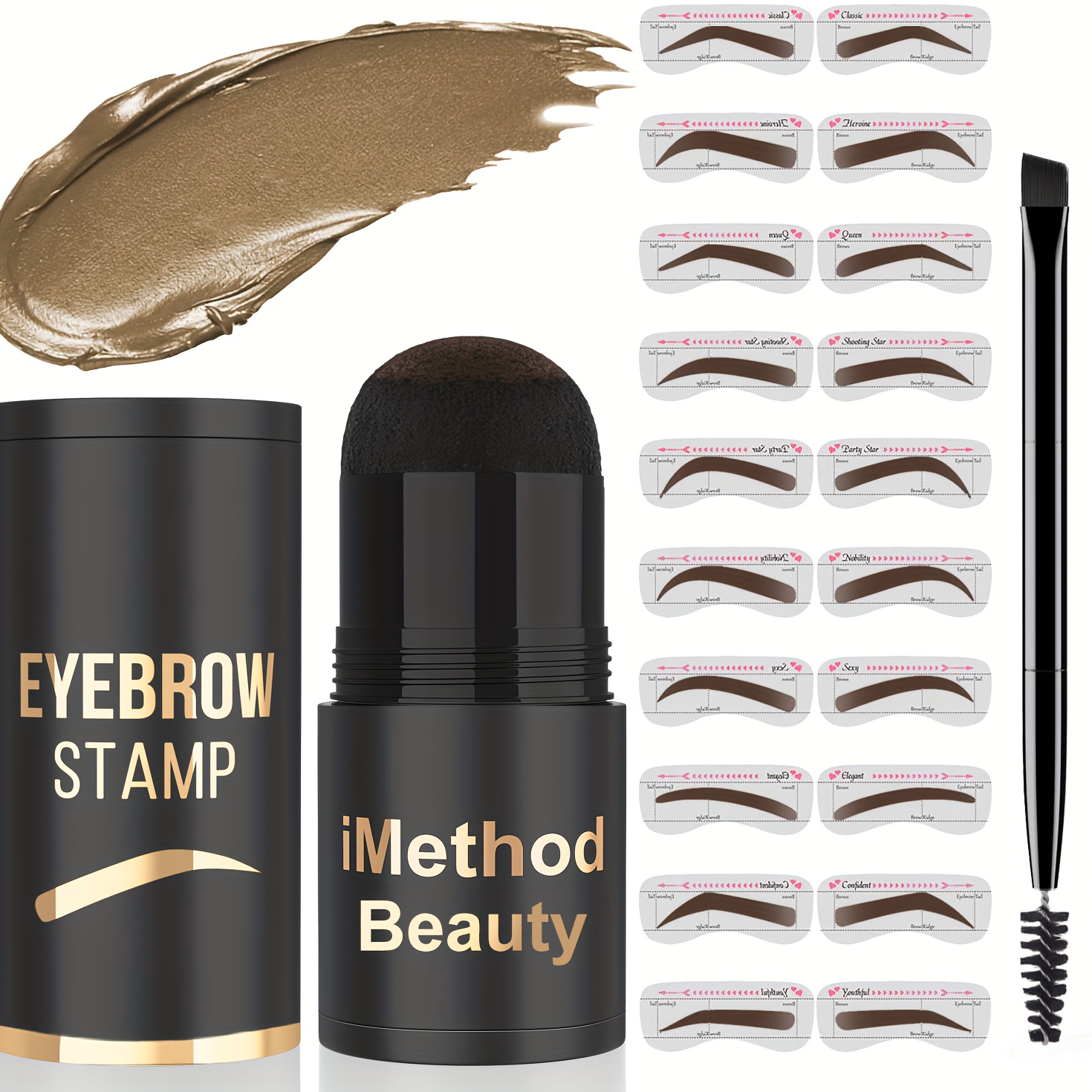 Eyebrow Stamp And Stencil Kit - Eyebrow Pomade - Eye Brow Shaping Kit