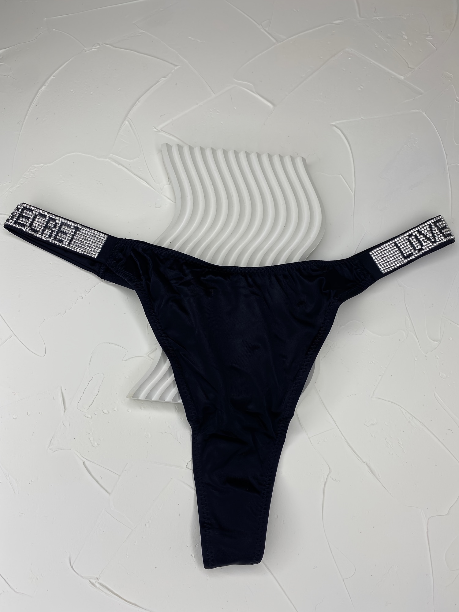 Sexy Panties Love Thongs Women Letter Rhinestones G string - Temu