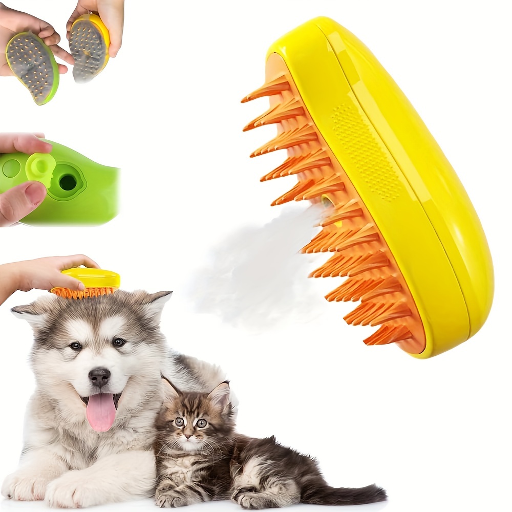 Cat Steamy Brush – Cepillo De Vapor Para Gatos 3 En 1, Cepillo De Vapor  Autolimpiante Para Perros Gatos, Cepillo De Vapor Para Gatos Para Masaje, Cepillo  De Pelos De Gato 