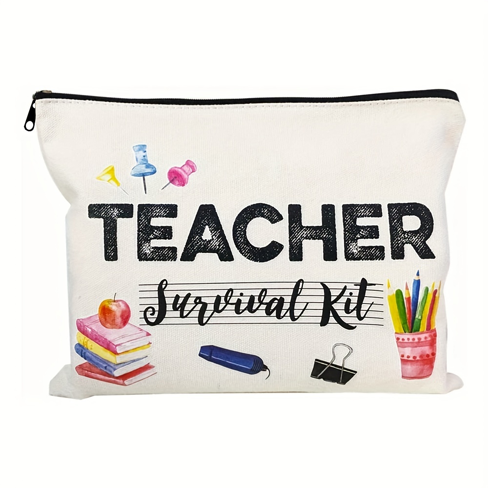 Art Teacher Survival Kit Makeup Bag Art Teacher Gift Teacher Pencil Pouch  Teacher Bag for Teacher Appreciation Gift 