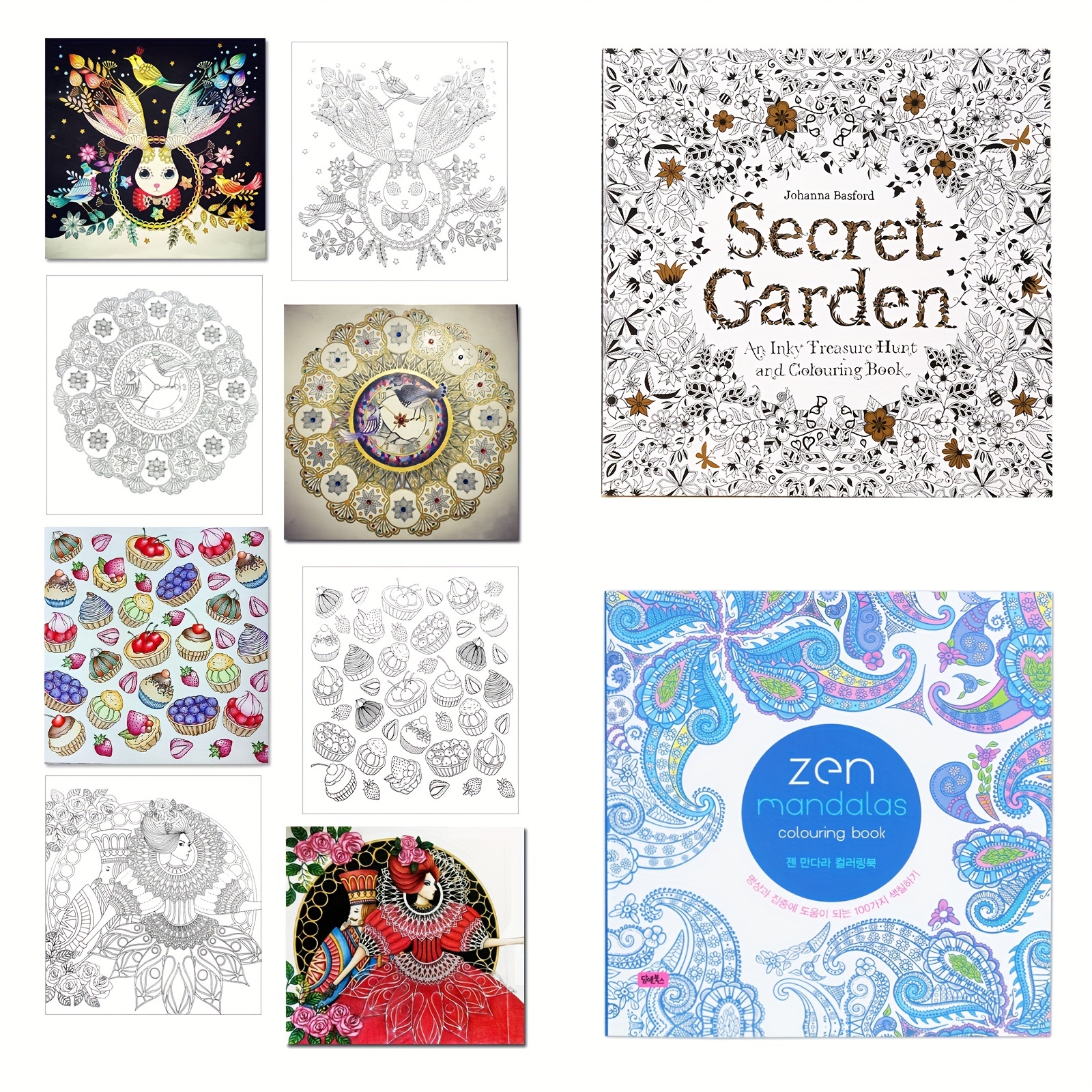 Compra online de 1pc desenho pintado à mão mandalas padrão livro para  colorir para mulheres homens livros de alívio de estresse