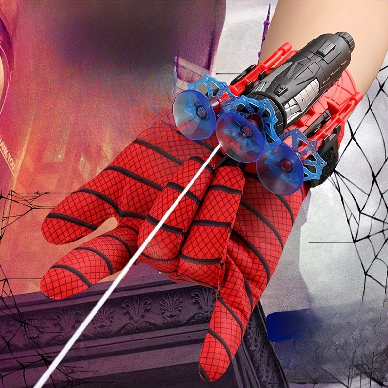 1pc Spider Silk Launcher Web Shooter Gant Black Tech Toy Soft