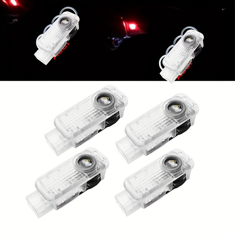 4 Stück Autotür-Licht-Logo Für A-di, LED-Projektorlicht,  Autotür-LED-Willkommenslicht, HD-Geisterschattenlicht, Geisterschattenlicht  Für A-di Alle