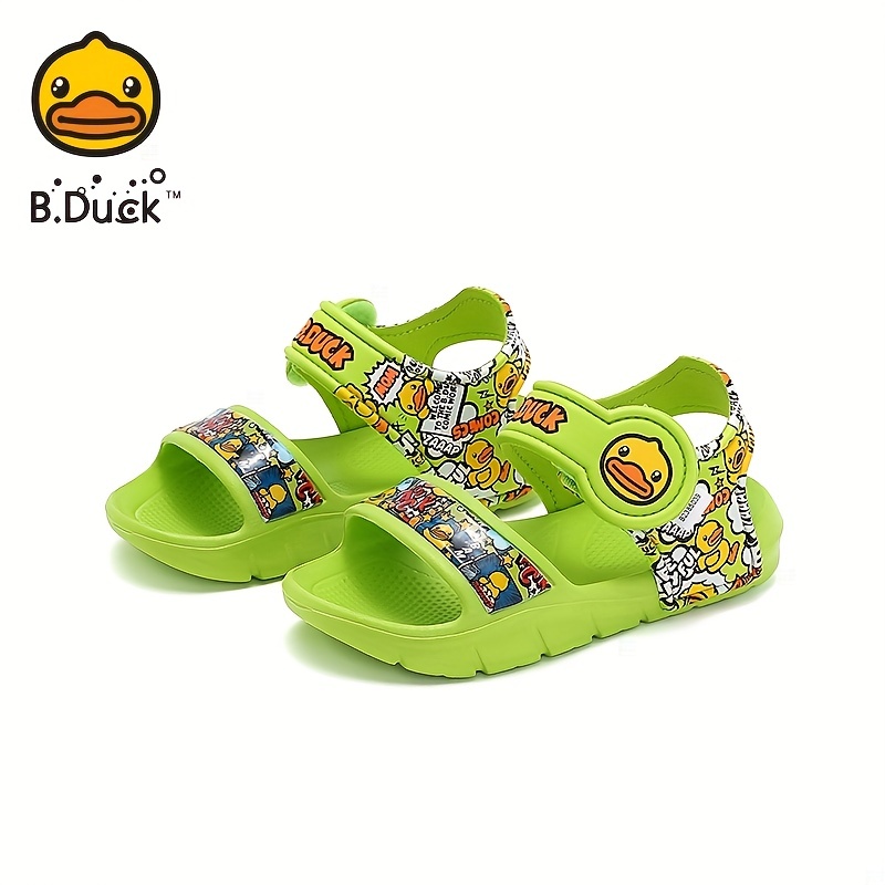 * Kids Boy's Trendy Anime Casual Open Toe Hook And Loop Fastener Sandals,  Spring And Summer