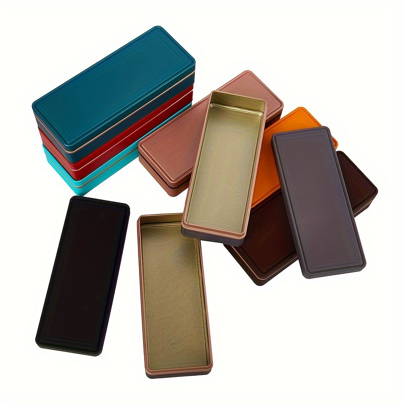 Caja de almacenamiento rectangular de hojalata con candado, contenedor de  escritorio para Chocolate, dulces, té, café, cosméticos, 17,5x7,5x12,5 cm -  AliExpress