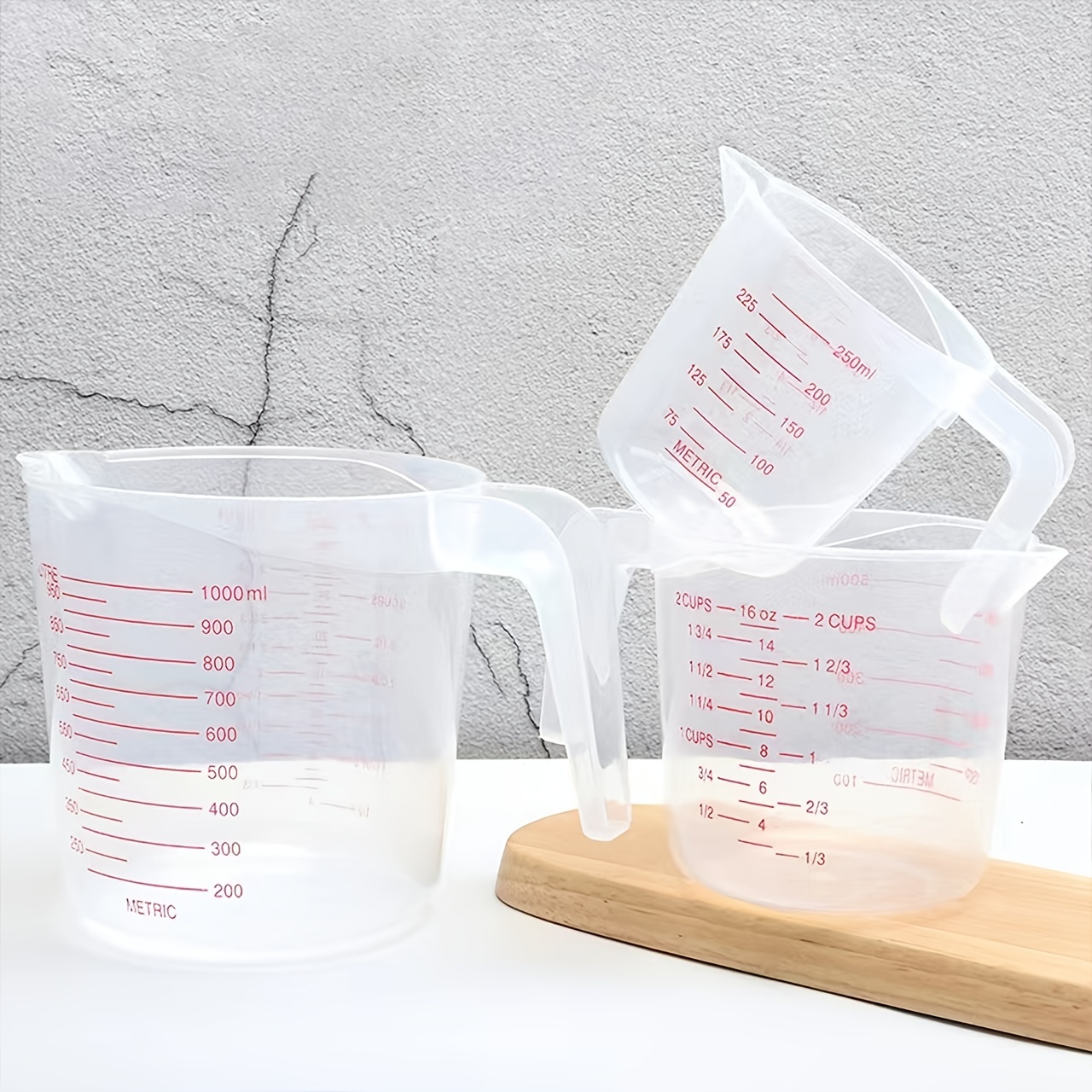 Appletofu 1 Liter Measuring Cup, Stackable Plastic Graduated Measuring —  CHIMIYA