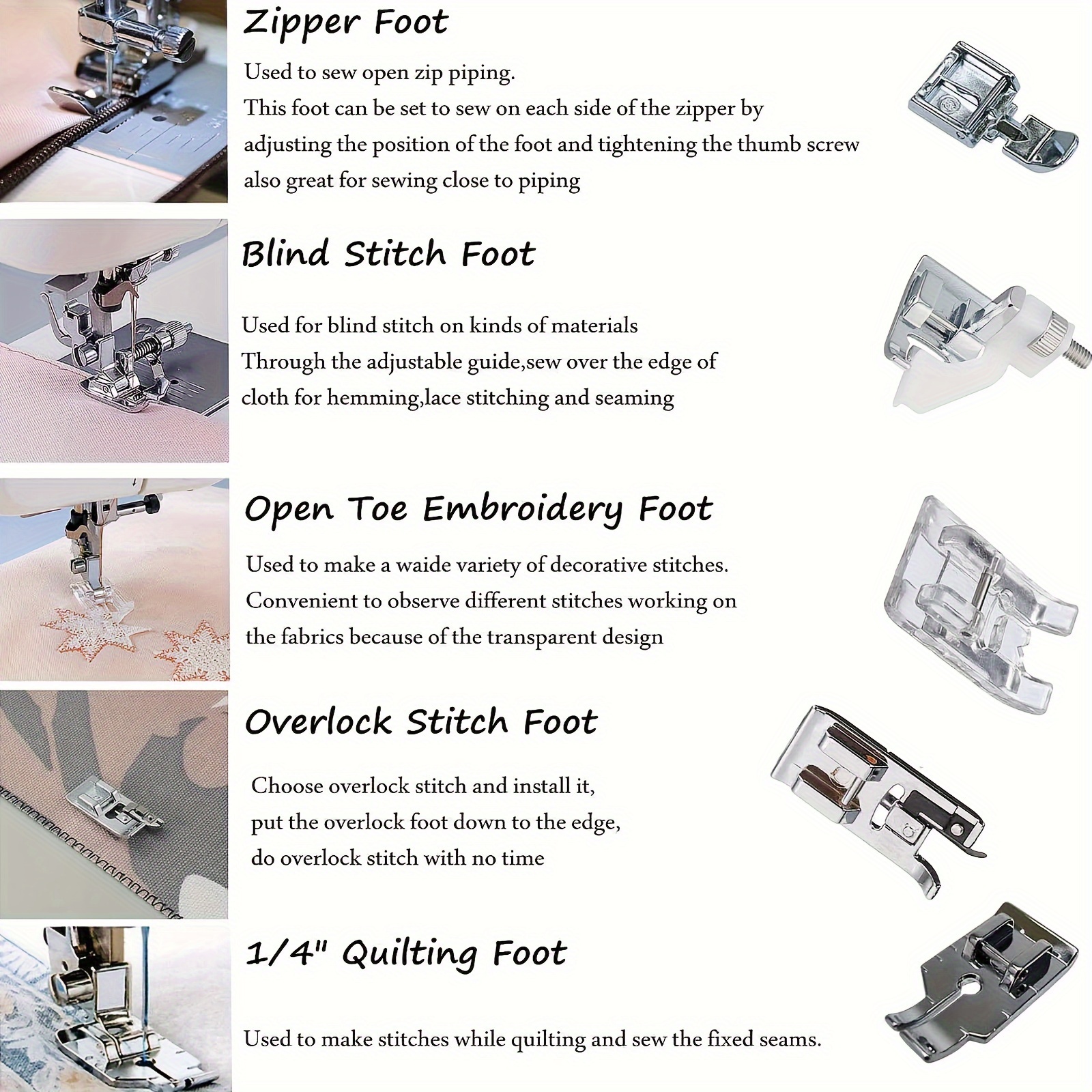 Sewing Machine Presser Feet Set Sewing Supplies Accessories - Temu