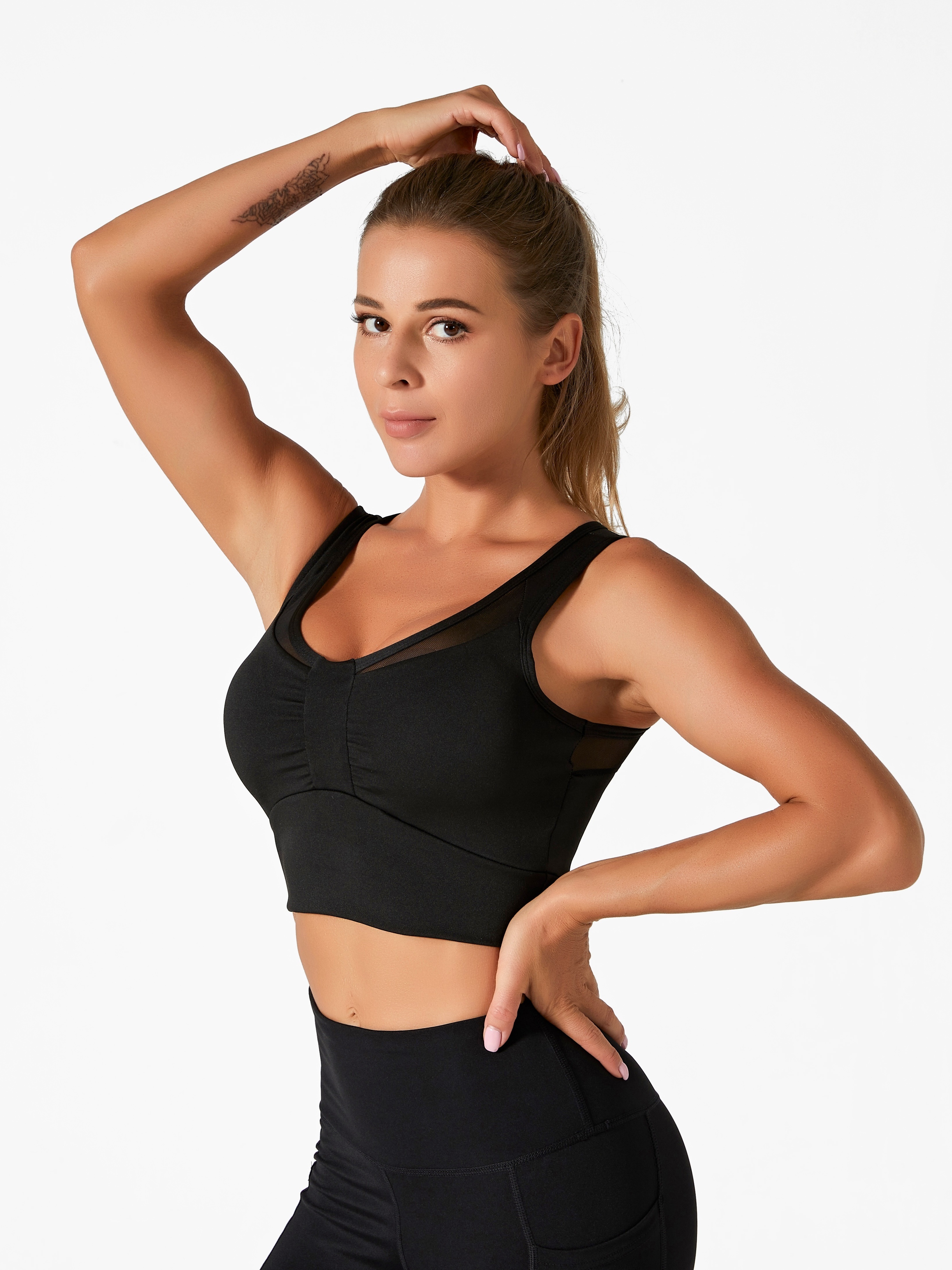 Women's Shockproof Sports Bra: Mesh breathable Yoga fit - Temu Canada