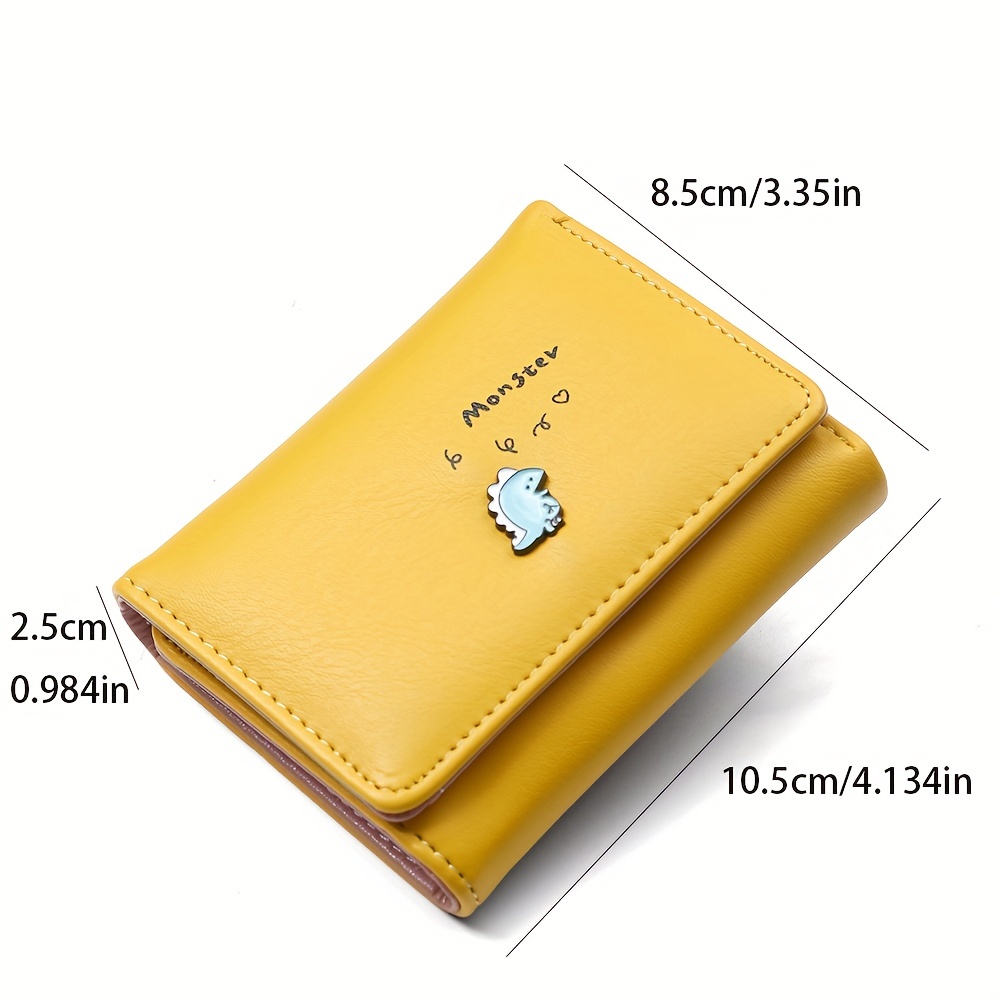 Cartoon Graphic Small Wallet, Women's Cute Wallet With Card Slots & Id  Window - Temu