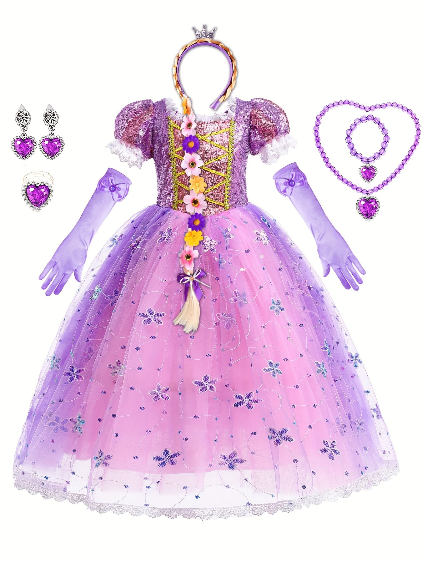 Princesse Accessoires Filles，Déguisement Princesse Fille avec Bague