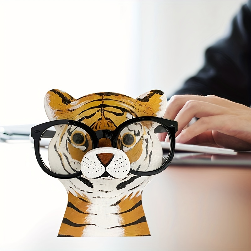 Wooden Desktop Glasses Storage Display Stand