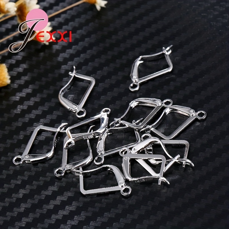 Silvery Jewelry Earring Bail Clasps Earrings Making Material - Temu