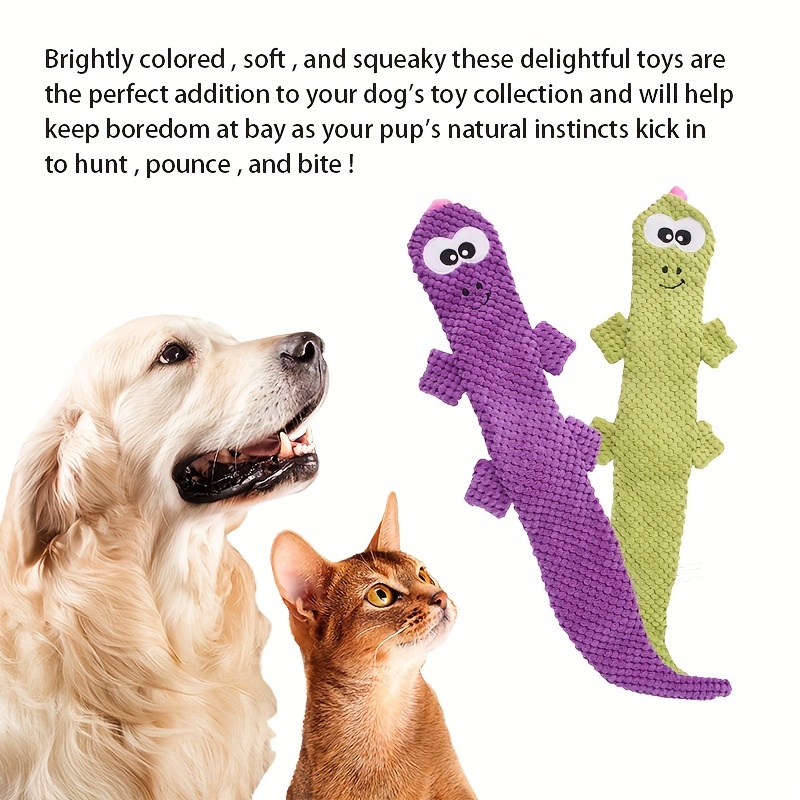 Stuffed Dog Toys for Large Dogs - Big Dog Squeaky Toys, Plush Dog Toys for  Boredom and Stimulating, Cute Stuffing Lizards with Soft Squeaker, Fun