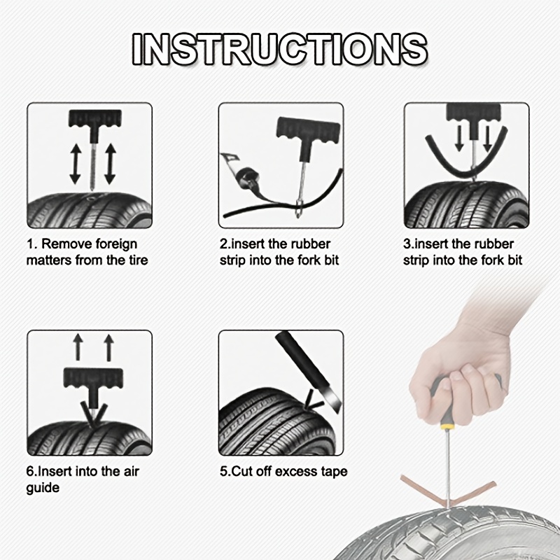 Taie Kit de réparation de pneus de voiture Outils de perforation
