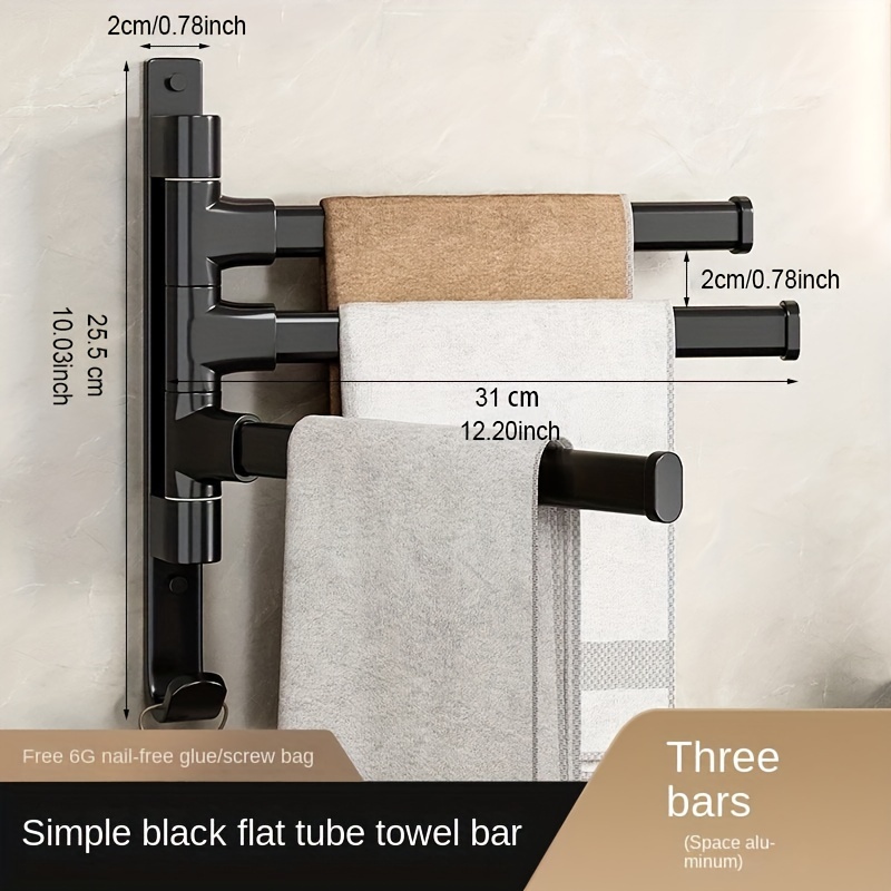 Multi purpose Towel Bar Shower Towel Rack For Bathroom Wall - Temu