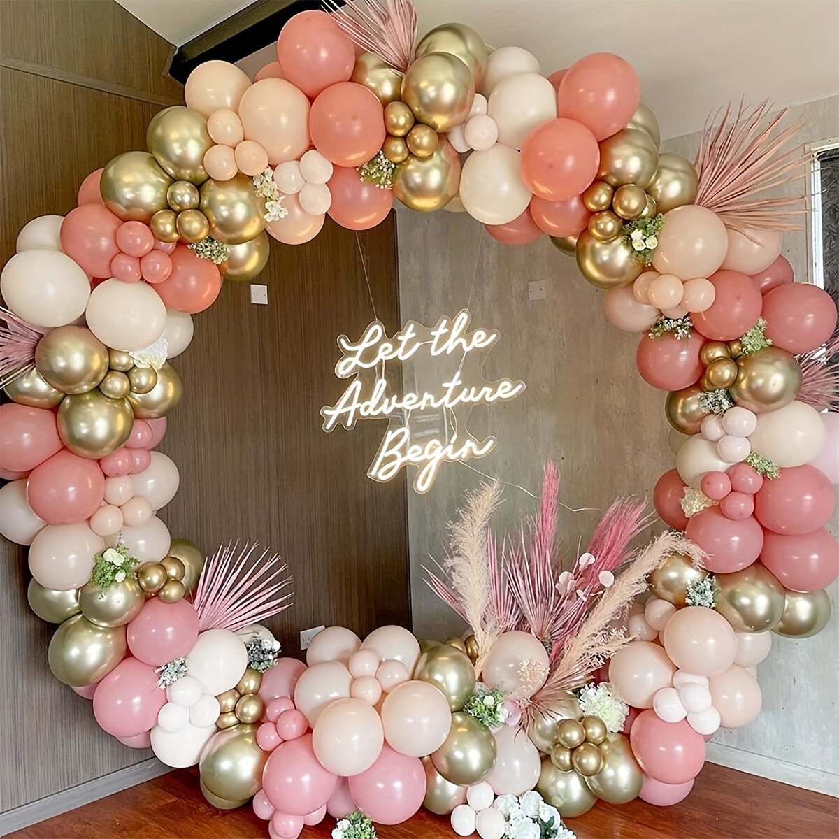 Kit de arco de guirnalda de globos de caramelo, 102 globos rosa