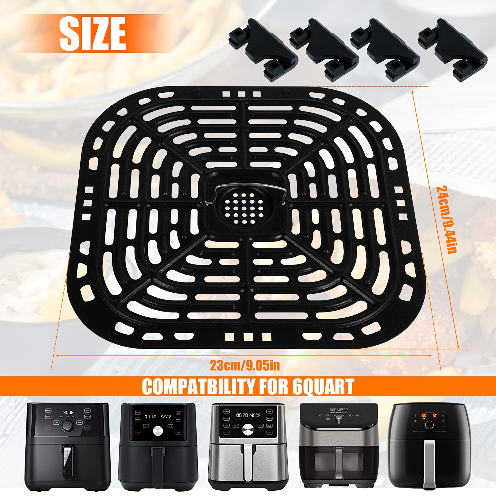 Air Fryer Grill Pan Nonstick Air Fryer Replacement Tray Round