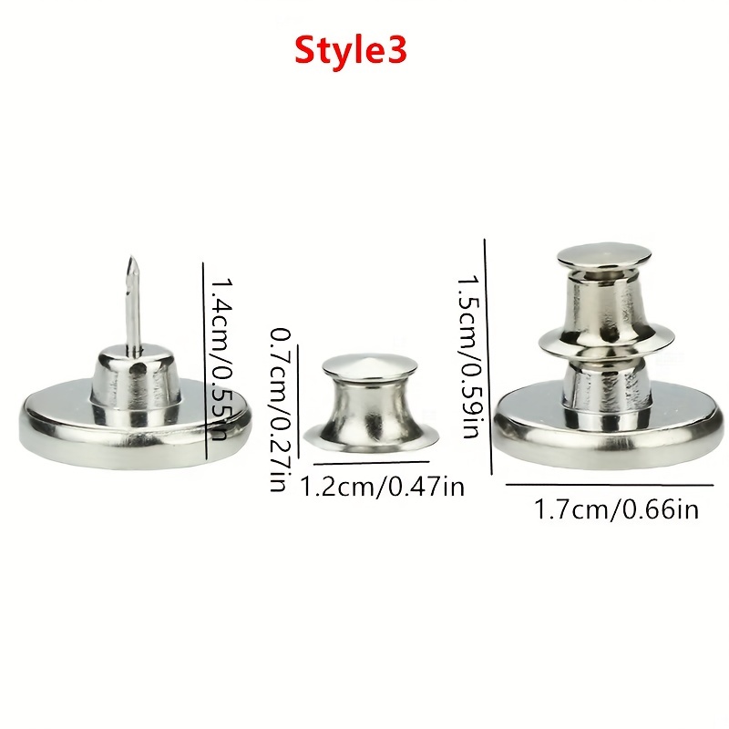 4pcs Pants Extender Button Waistband Extender Buttons For Jeans Collars  Cuffs No Sew Metal Retractable Buttons, Free Shipping On Items Shipped  From Temu