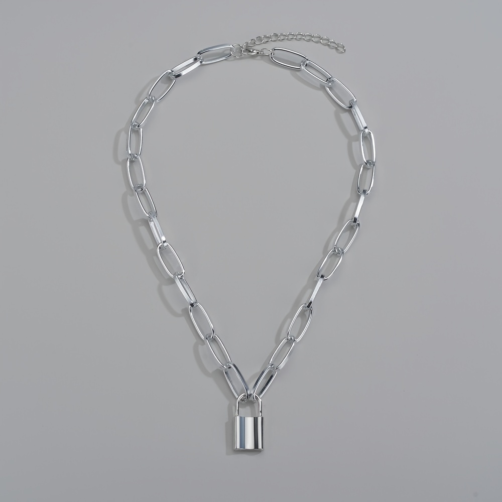 Chunky lock chain necklace - streetwear inspired jewellery
