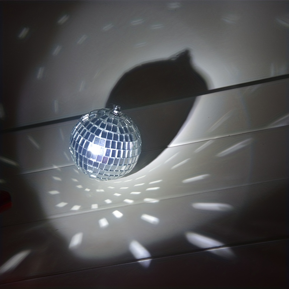 Thrisdar Spiegel Disco Kugeln 8/10/12 Zoll Silber Hängen Spiegel Glas Ball  Disco DJ Dance für Hause bühne Requisiten Schule Party Decor