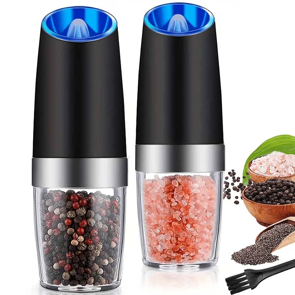 Rechargeable Electric Salt And Pepper Grinder Set, Electric Adjustable Spice  Grinder, Automatic Pepper Mill, Reusable Pepper Crusher For Kitchen Camping  Picnic Camping, Kitchen Gadgets, Kitchen Supplies, Chrismas Gifts,  Halloween Gifts - Temu