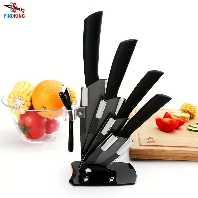 Kitchen Knives Set With Stand Storage Holder, Kitchen Ceramic Knife Set, High  Quality Kitchen Knife And Peeler, Fruit Knife, Utility Knife, Slicer Knife,  Chef Knife, Kitchen Utensils, Kitchen Supplies, Back To School