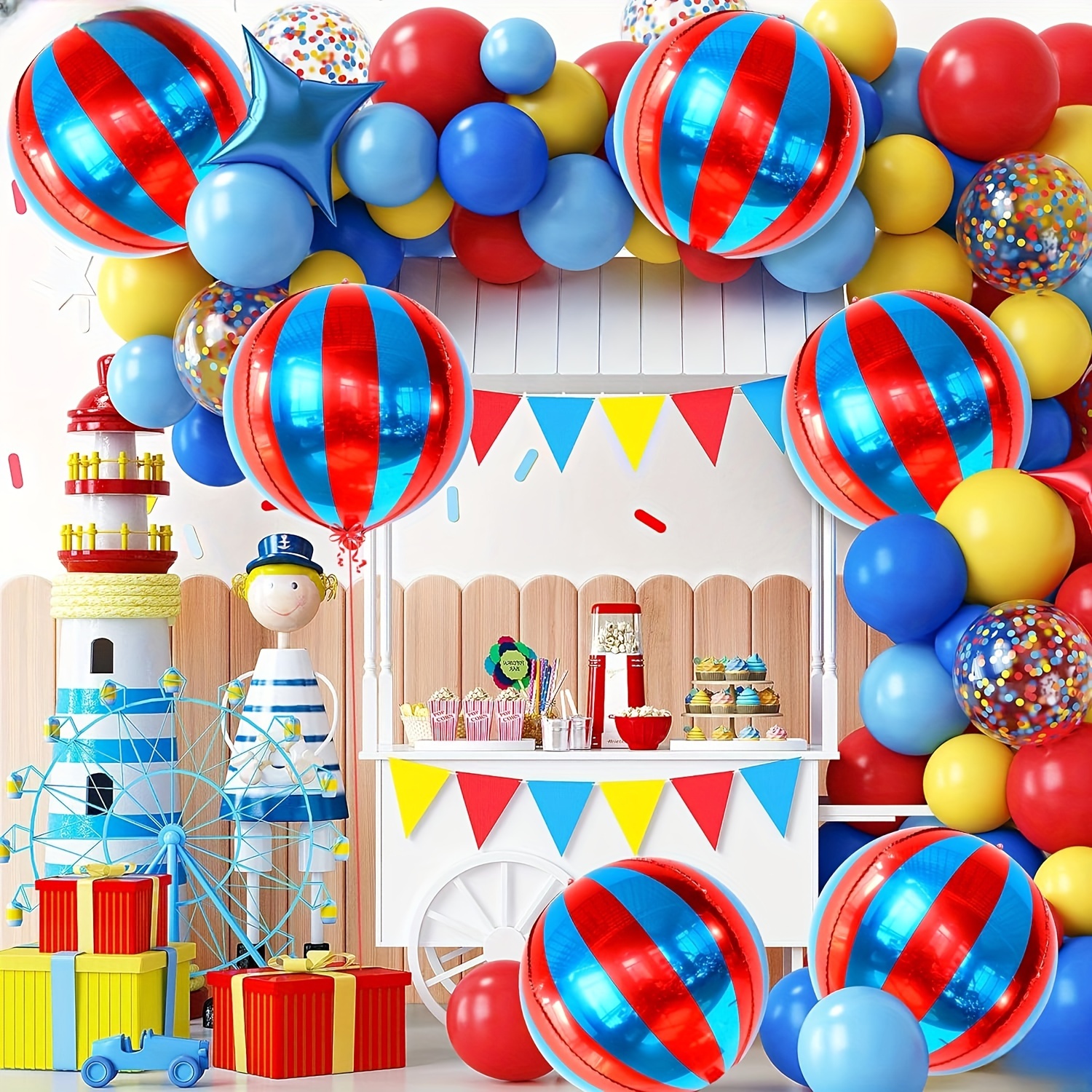 Arco baby shower niño decoración de fiestas- Circus Fiesta