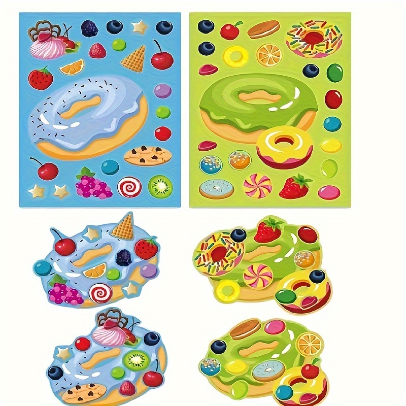 Donut Stickers Cute Snack Sweet Candy Stickers Biscuits - Temu