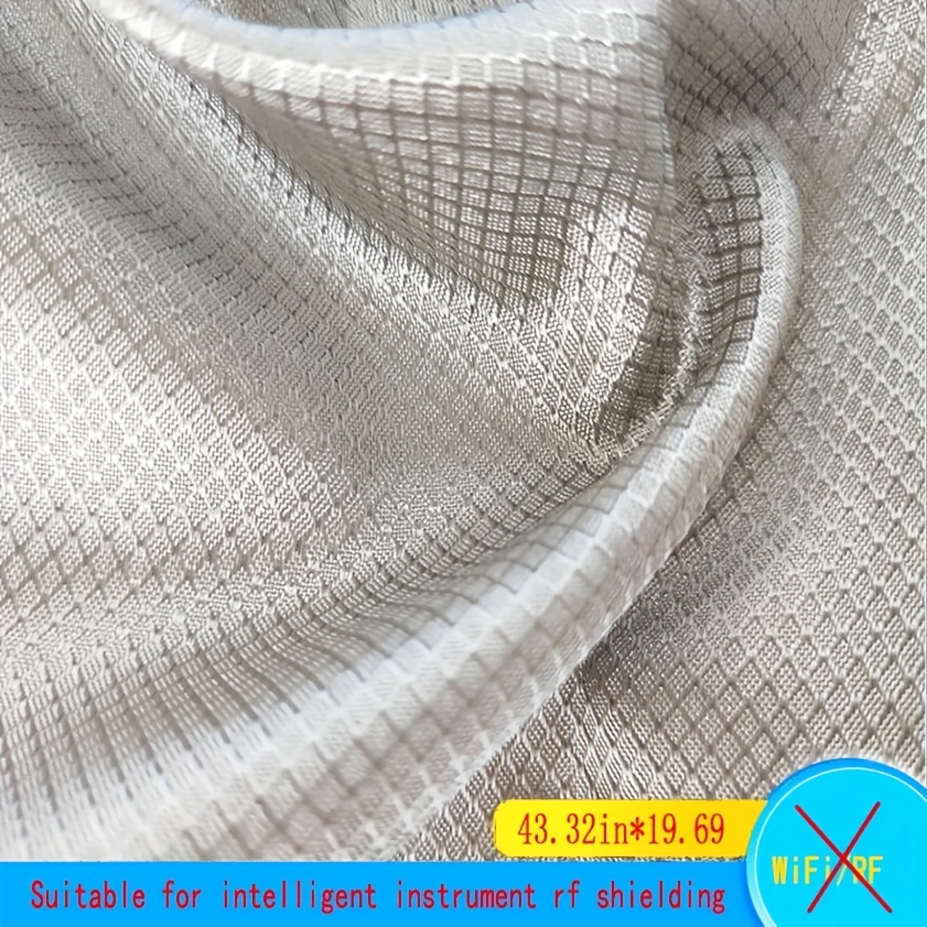 

1pc Emf Protection Fabric Silvery Copper Fabric, Blocking Rfid Emi Rf Wifi 5g Shielding Fabric For Radiowave Microwave And Other Electromagnetic Fields