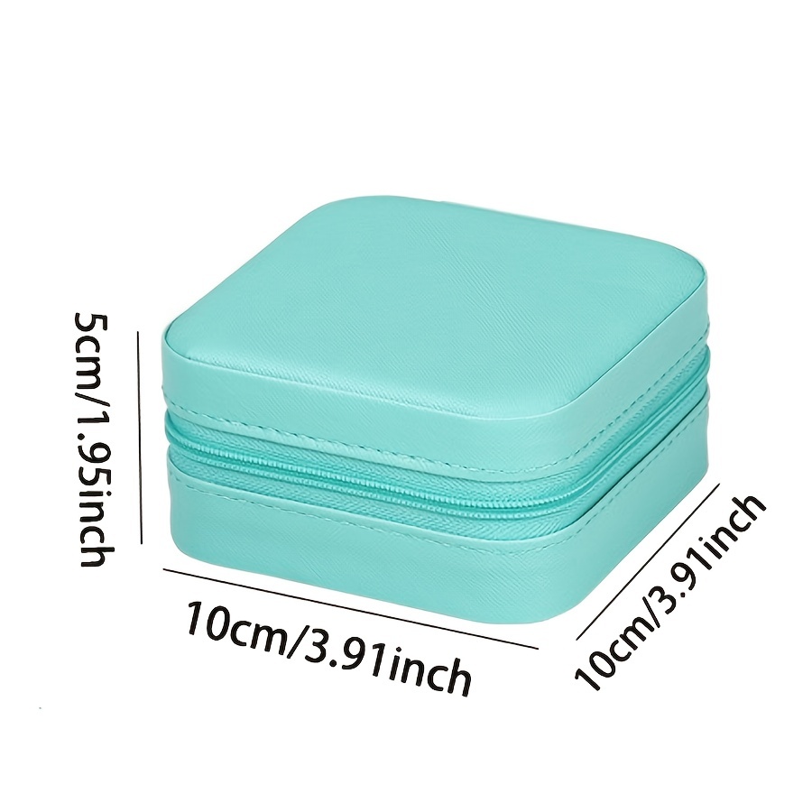 Portable Mini Jewelry Box Matte Leather Jewelry Storage Case - Temu Canada