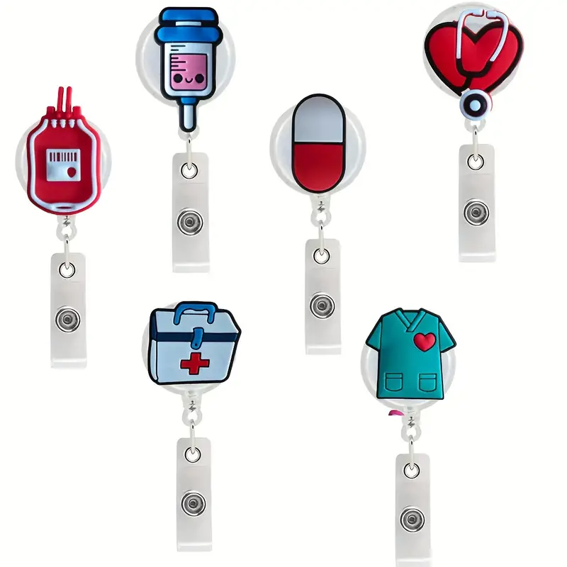 Nurse Badge Reels Medical Retractable Badge Reels Cute - Temu
