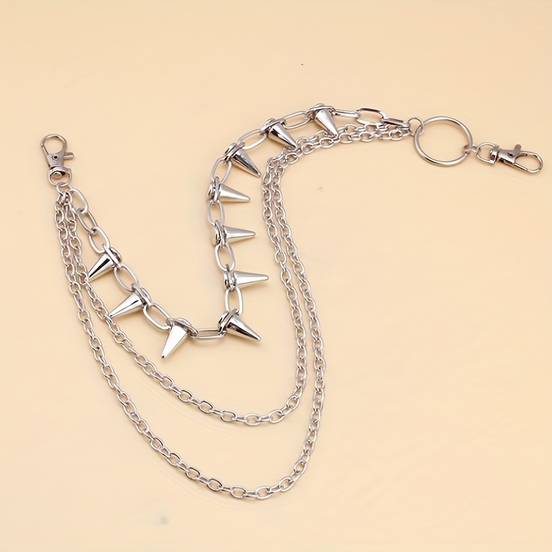 Hip Hop Metal Rivet Waist Chain for Stage Performance