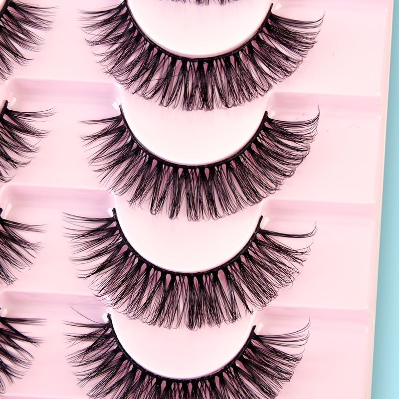 8 Pairs Fluffy Crisscross False Eyelashes
