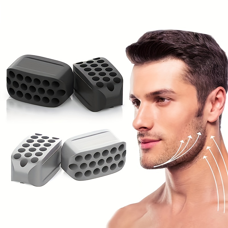 Ejercitador de mandíbula para hombres y mujeres – 3 niveles de resistencia  (6 piezas) tabletas de silicona para ejercitar la mandíbula – Potente