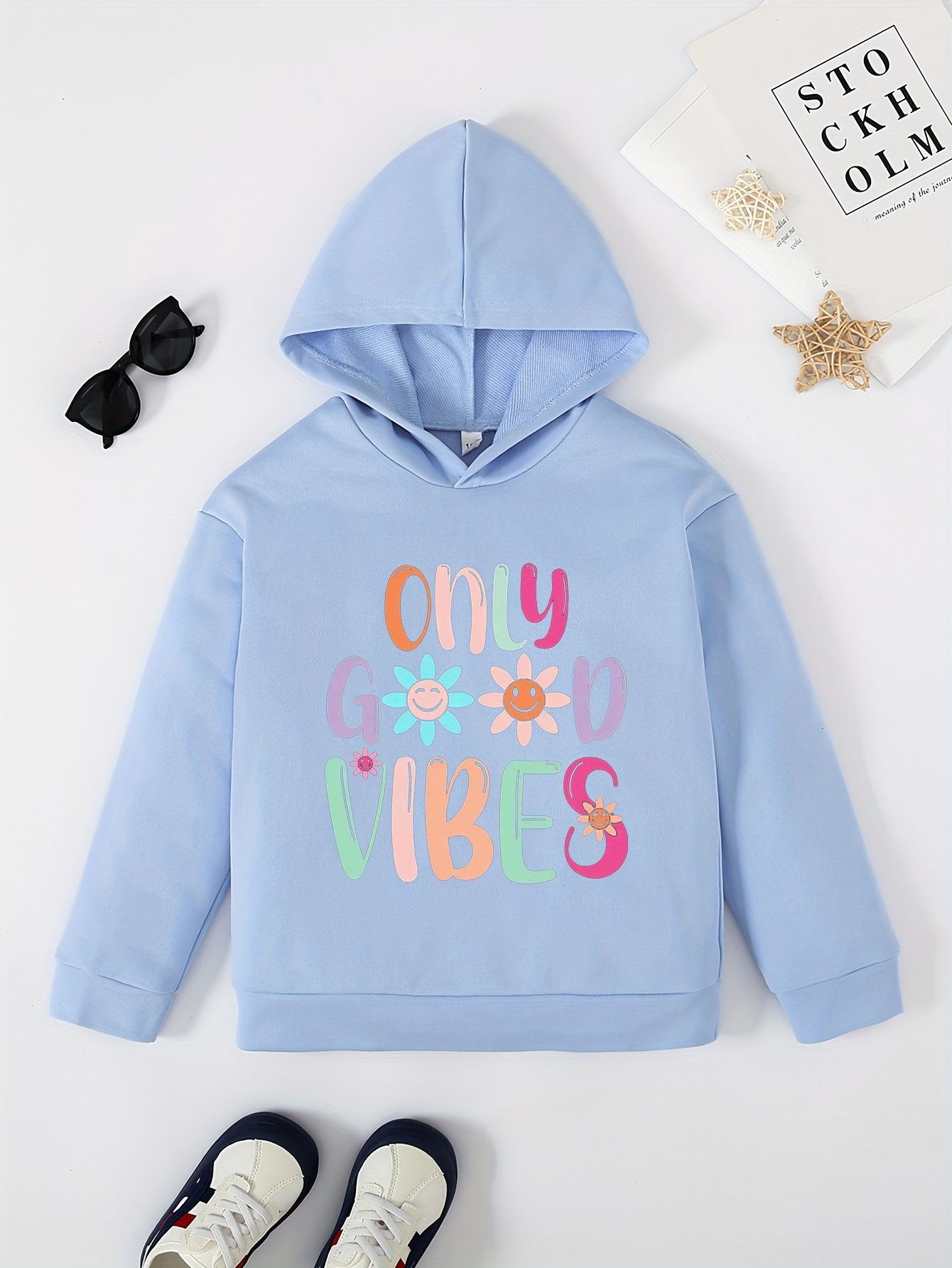 Print Girls Sweatshirt Kids Long Sleeve Temu