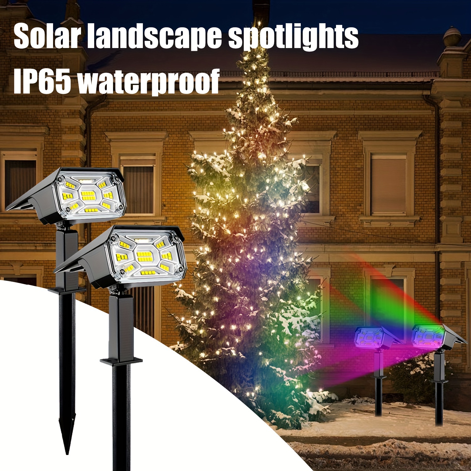 LE - Luces LED solares impermeables para exterior, jardín, entrada y paisaje