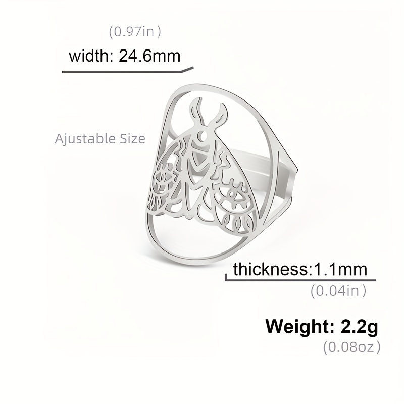 Personality Crystal Chain Rings Gothic Hollow Carved Full Finger Ring Jewelry, Jewels for Women,Temu