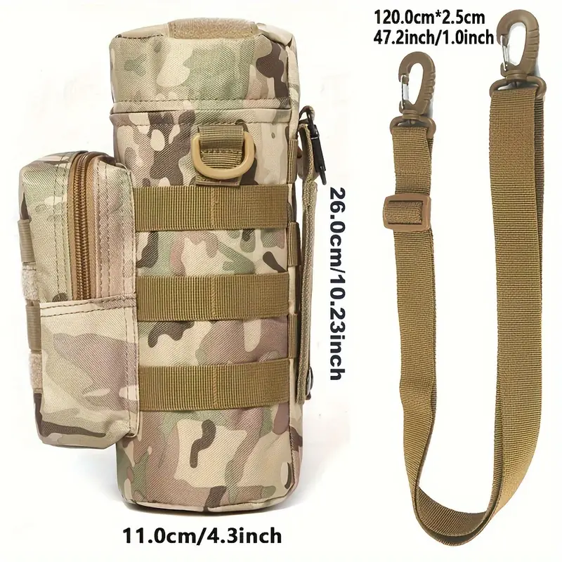 Tactical Military Adjustable Bottle Bag Cup Holder Sport Travel Molle  Kettle Bag