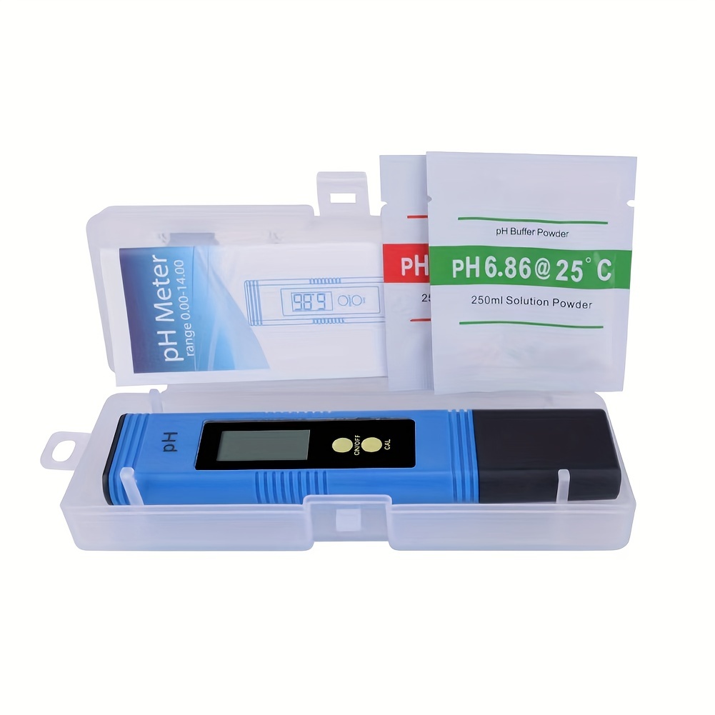  Medidor de pH, medidor digital de pH para agua, 0.01 de alta  precisión con rango de medición de pH 0-14 para hidroponía, bebida  doméstica, piscina y acuario : Industrial y Científico