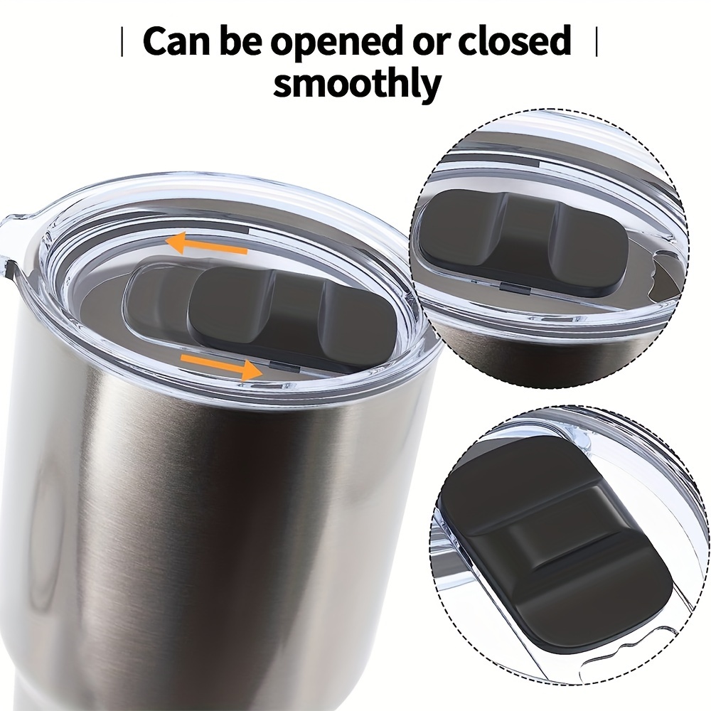 20 oz Tumbler Lid,with Magnetic Slider Switch, Replacement Lids Compatible  for YETI 20 oz Tumbler, 10/24 oz Mug and 10 oz Lowball,2 Pack Travel Spill