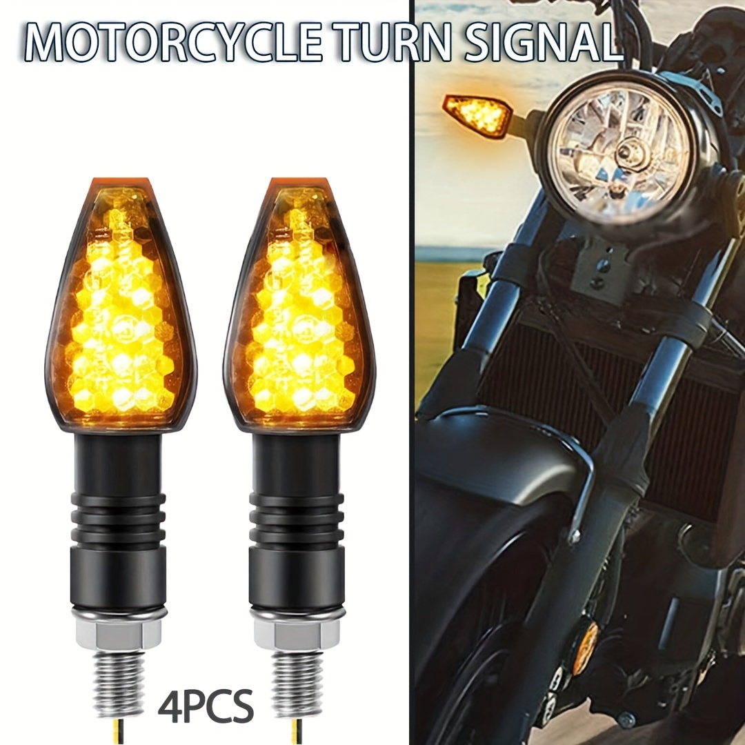 4x 8mm Motorcycle Mini LED Turn Signal Light Bullet Moto Light