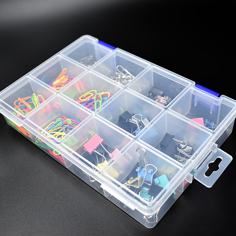 

1pc 12 Grids Rectangle Plastic Jewelry Box Compartment Storage Box Case Jewelry Earring Bead Craft Display Container Organizer, 8.86 Inches X 5.71 Inches