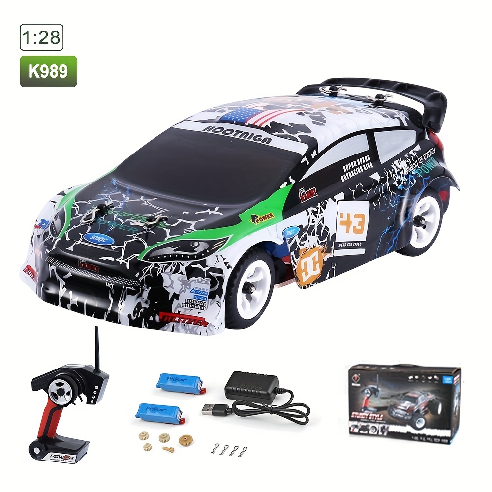 Carro de controle remoto Rc Drift Car 1:16 Escala 4wd 18km/h veículo modelo  de alta velocidade 2.4ghz com luzes led spray borracha pneu corrida